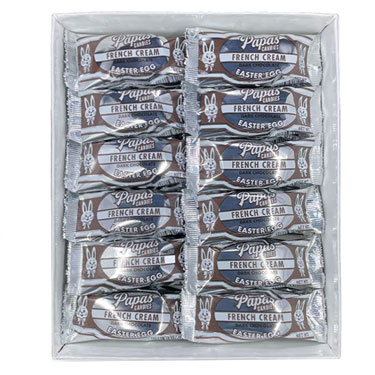 Papas Dark Chocolate Covered French Opera Cream Eggs 24ct Box