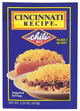 Cincinnati Recipe Chili Mix 2.25oz 