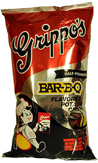 chips grippos bbq potato bags 8oz pounder half 12ct box 9pk bag