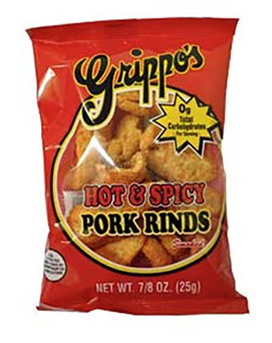 Grippos Hot and Spicy Pork Rinds 24ct Box 