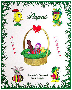 Papas Dark Chocolate Covered Vanilla Cream Eggs 24CT Box 