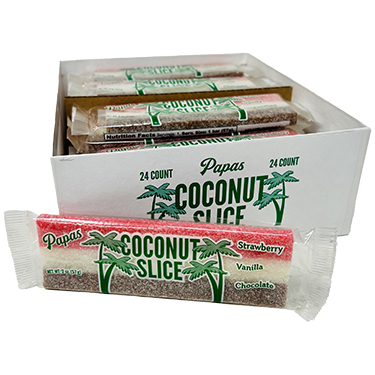 Papas Coconut Slices 24ct Box 