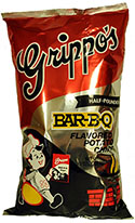 Grippos BBQ Potato Chips Half Pounder 8oz Bags 12ct Box 