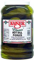 Kaiser Hot Dill Pickles Gallon Jar 