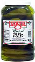 Kaiser Hot Dill Pickles Gallon Jar