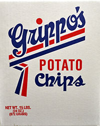 Grippos Plain Potato Chips 1.5lb Box 